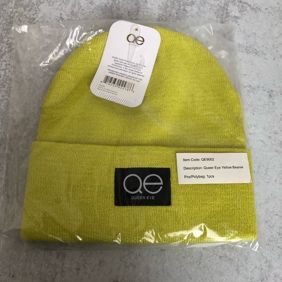 Queer Eye Yellow Chartreuse Knit Beanie Unisex OS - Picture 1 of 5